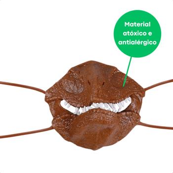Imagem de Máscara Sortida Dinossauro Realista Pop Toys Máscara Dino Flexível Atóxico Antialérgica - BR1597 Multikids