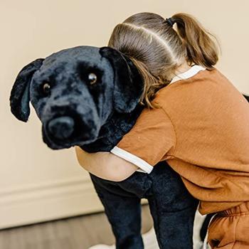 Imagem de Melissa & Doug Cão Preto Gigante - Pelúcia Realista (mais de 2 pés de altura)