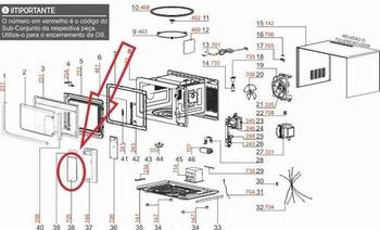 Imagem de Membrana Microondas Electrolux 69580892 Mef33 Mef 33