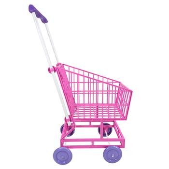 Imagem de Mercadinho Com Carrinho E Frutas De Brinquedo Infantil Rosa 170623258