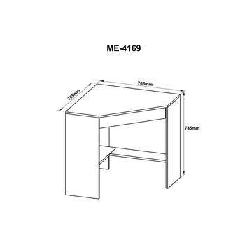 Imagem de Mesa Canto p/Escritório ME4169 c/ 1 Gaveta Amêndoa - Tecno Mobili