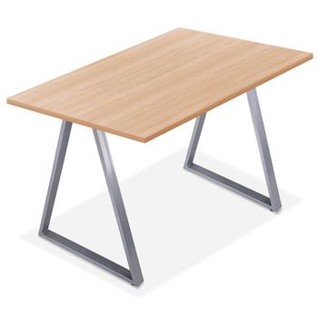 Imagem de Mesa de Cozinha Jantar Escritório Home Office Mirage Tampo 120cm x 60cm - Prata Jade