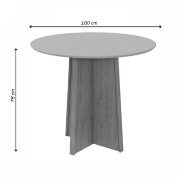 Imagem de Mesa de Jantar 4 Lugares Celebrare Amêndoa Clean/Off White/Veludo Naturale Creme 75355 - Móveis Lopas