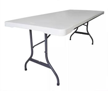 Imagem de Mesa Dobrável Portátil Vira Maleta Festas Churrasco 183x76cm