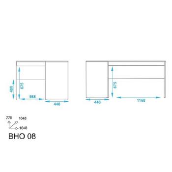 Imagem de Mesa Para Computador escritório Em L Bho 08 - Branco