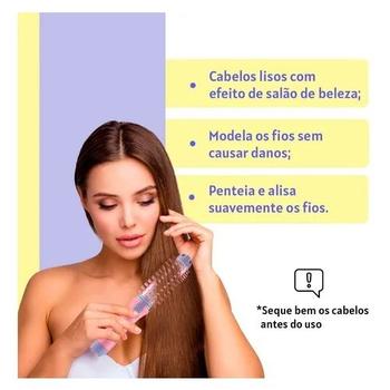 Imagem de Mini Prancha De Cabelo Para Bolsa Escova Enrola Chapinha Alisadora Elétrica Portatil Modelador 