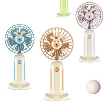 Imagem de Mini Ventilador Portátil  Recarregável e Prático Suporte para Celular Integrado