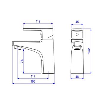 Imagem de Misturador monocomando de mesa bica baixa para lavatório deca level mix cromado 2875.c28