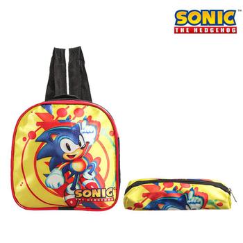 Imagem de Mochila Escolar Sonic Colors Sega Costa Kit Lancheira+Estojo