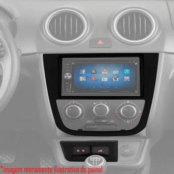 Imagem de Moldura 2 Din Gol Voyage Saveiro G5 2009 2010 2011 2012 2013 Mp5 Dvd Multimidia