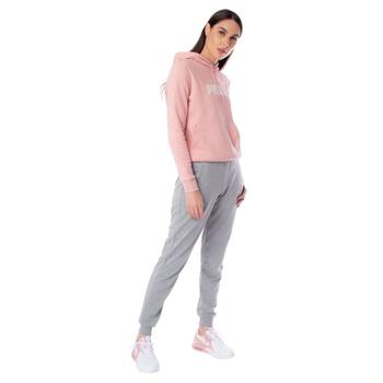 Imagem de Moletom Feminino Puma Essentials Logo Hoodie Rosa Claro/Branco