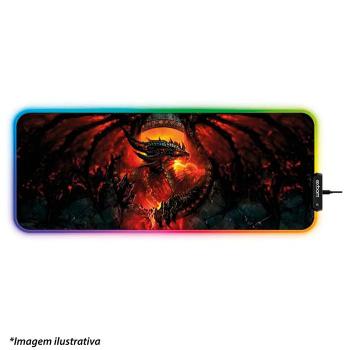 Imagem de Mouse Pad Gamer Grande Com Led Rgb Dragão 300x800x4mm