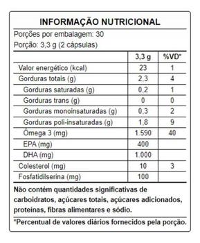 Imagem de Ômega 3 Fosfatix 60 Cápsulas Puravida