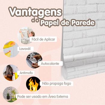 Imagem de Papel de Parede Auto Colante quarto Infantil Blocos Coloridos Vinil decorado Criança Bebê 12m