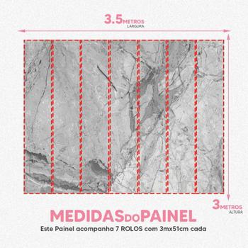 Imagem de Papel De Parede Painel 3D Mármore Calacata Cinza Claro 3,5M