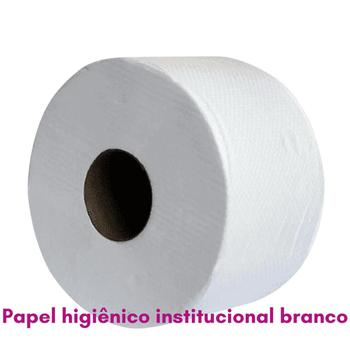 Imagem de Papel Higiênico Rolao institucional para empresa comercio hotel escola Roma KIT 2 PACOTES