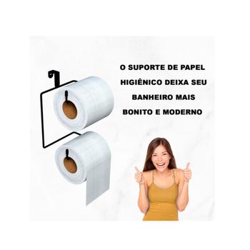 Imagem de Papeleira Suporte Caixa Descarga Acoplada 2 Papel Higiênicos