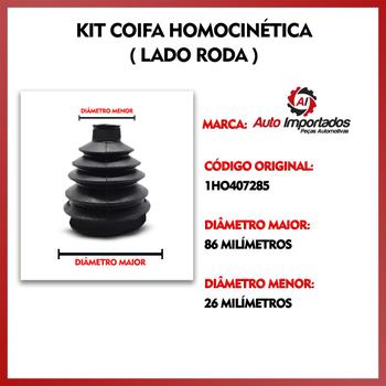 Imagem de Par Kit Coifa Borracha Graxa Homocinética Lado Roda Volkswagen Quantum 1996 1997 1998 1999 2000 2001 2002 2003