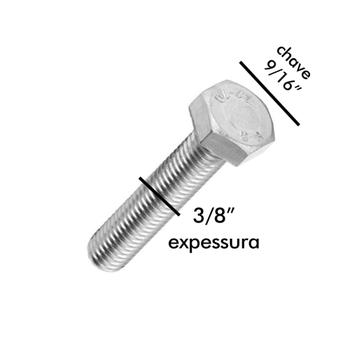 Imagem de Parafuso Para Diversas Aplicações Sextavado Rosca Inteira 3/8 X 2 Cx C/500