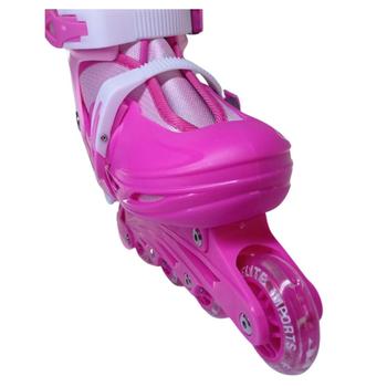 Imagem de Patins Inline Roller De 4 Rodas Rosa Elite Tamanho:28/31