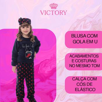 Imagem de Pijama Soft Feminino Infantil De Inverno Quentinho Victory