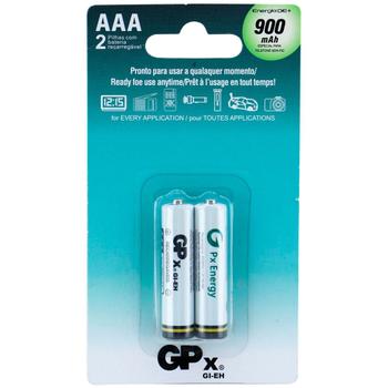 Imagem de Pilha GPX 900 - AAA - 900MAH - 2 Unidades - Recarregavel