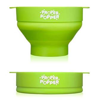 Imagem de Pipoca de Micro-ondas Proper Popper, Silicone, Taça Dobrável - L-louças (Verde)