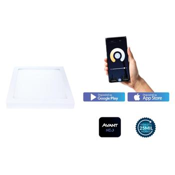 Imagem de Plafon Painel Quadrado Sobrepor 18w Inteligente Smart Wi-fi Neo - Avant