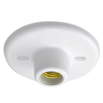 Imagem de Plafonier Plafon Branco Bocal Soquete Porcelana E27 Bivolt Decorativo Para Quarto Sala Cozinha Banheiro