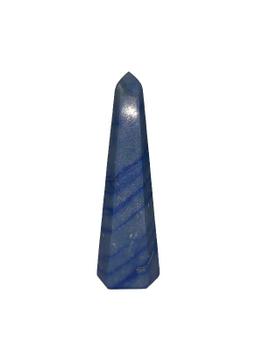 Imagem de Ponta Quartzo Azul Pedra Natural Gerador Sextavado 18cm 532g