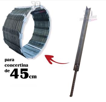 Imagem de Poste para fixação para concertina 45cm concretar Kit 5 un