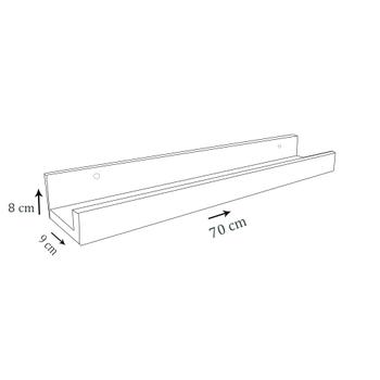 Imagem de Prateleira Esmalteria Simples Trovarelli 70 Cm Branco