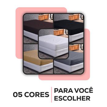 Imagem de Protetor Colchão Impermeável Super King Size Capa com Elástico Ajustável para Cama Box Toque Macio Sem Barulho