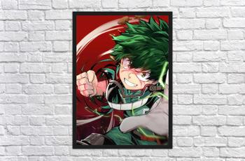 Imagem de Quadro Decorativo Boku No Hero Academia Anime Desenho Com Moldura G01