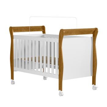 Imagem de Quarto de Bebê Star Branco e Ypê com Berço Mini Cama Slim Cômoda e Guarda Roupa 4 Portas Tigus Baby