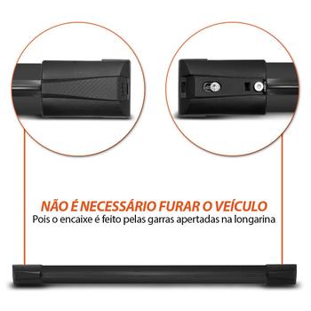 Imagem de Rack de Teto Travessa Larga Kia Sorento 2002 A 2009 Preto Prata 45Kg