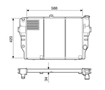 Imagem de Radiador chevrolet caravan diplomata opala 1985 1986 a 1990