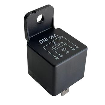 Imagem de Relé Auxiliar Universal 40a 12v 4 Pinos Com Suporte Dni0102