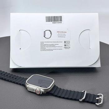 Imagem de Relógio Preto Notificações Bluetooth Monitor Tela Infinita