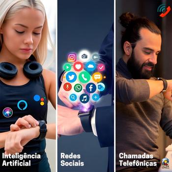 Imagem de Relógio Smart Watch Ultra Serie 9 U9s ChatGpt IA Assitente de Voz Siri Faz Chamadas Troca Foto