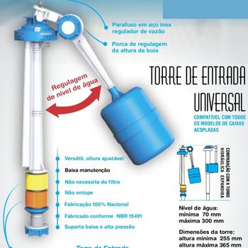 Imagem de Reparo Kit Completo Caixa Acoplada Vaso Sanitário Com Botão Lateral