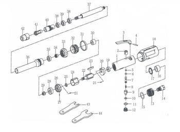 Imagem de Retifica Pneumatica 1/4 0,3Hp Longa Prof Dr3-4852L Ldr2