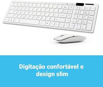 Imagem de Robustez E Flexibilidade: Kit Mouse Teclado Slim Sem Fio Pc