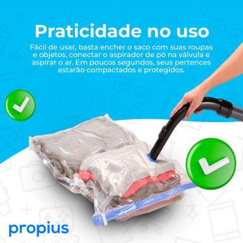 Imagem de Saco À Vacuo Roupas Organizador Arrumação Inverno Banho