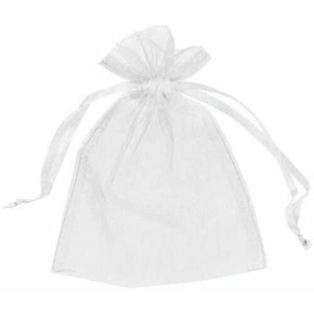 Imagem de Saco Saquinho Organza Tule Liso 21cm x 34cm Pct Com 10un