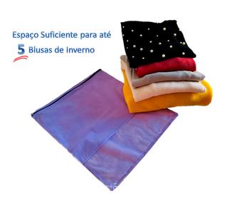 Imagem de Sacos Tnt Para Guardar Roupas Com Visor E Zíper Kit 100 Unid