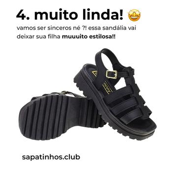 Imagem de Sandalia de Menina Salto Papete - KIT 2 PARES Tam 28 ao 34