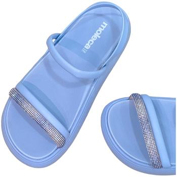 Imagem de Sandalia Moleca Feminina Papete Strass Brilho Flatform