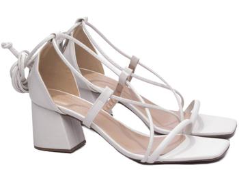 Imagem de Sandalia Salto 7cm  39 a 44  Estilo e Alto Glamour  Off White