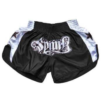 Imagem de Short MuayThai Calção Spank Preto c/Prata